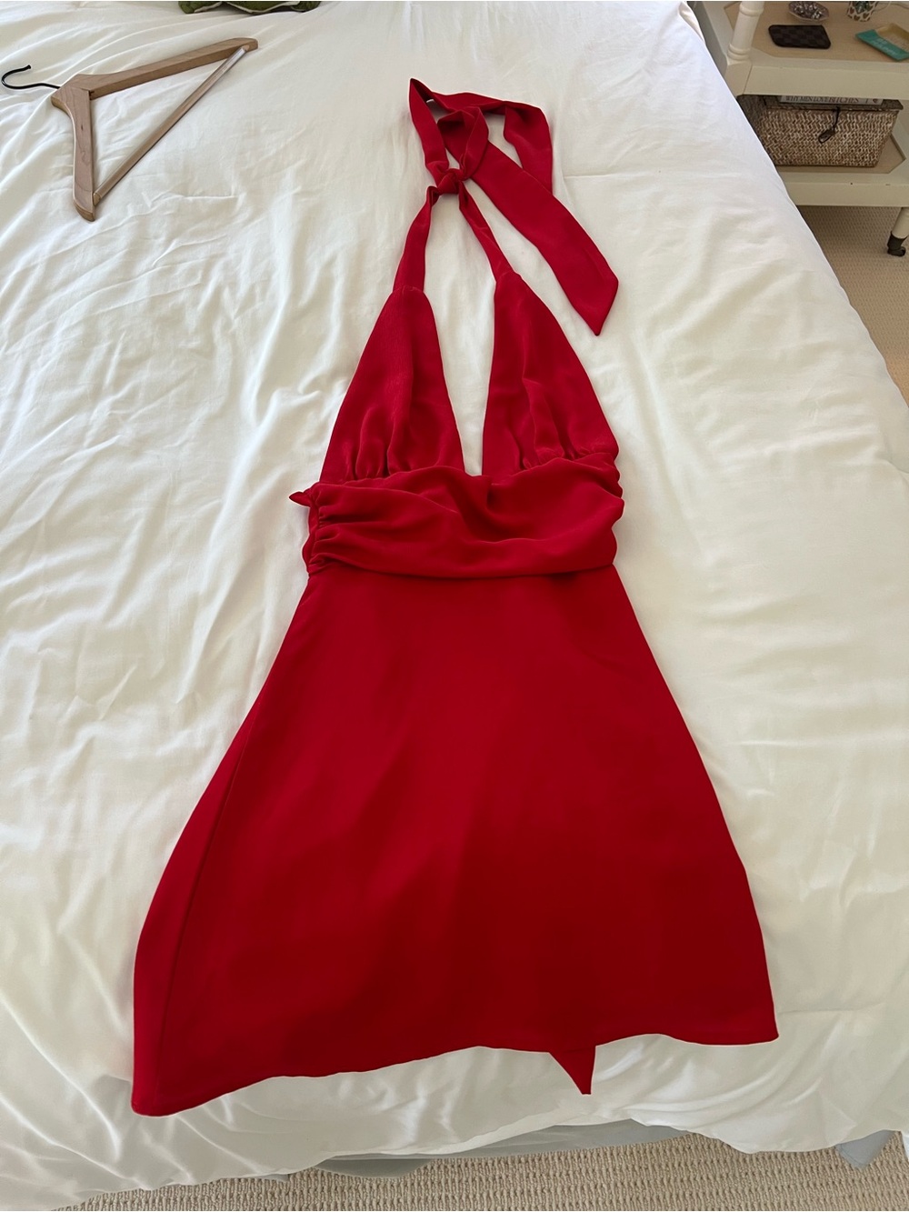 White Fox Red Halter Mini Dress XS